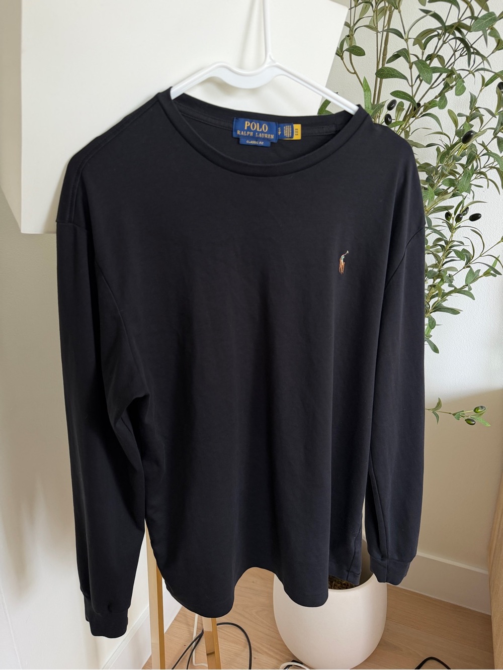 Ralph Lauren Black Long-Sleeve Crewneck Shirt